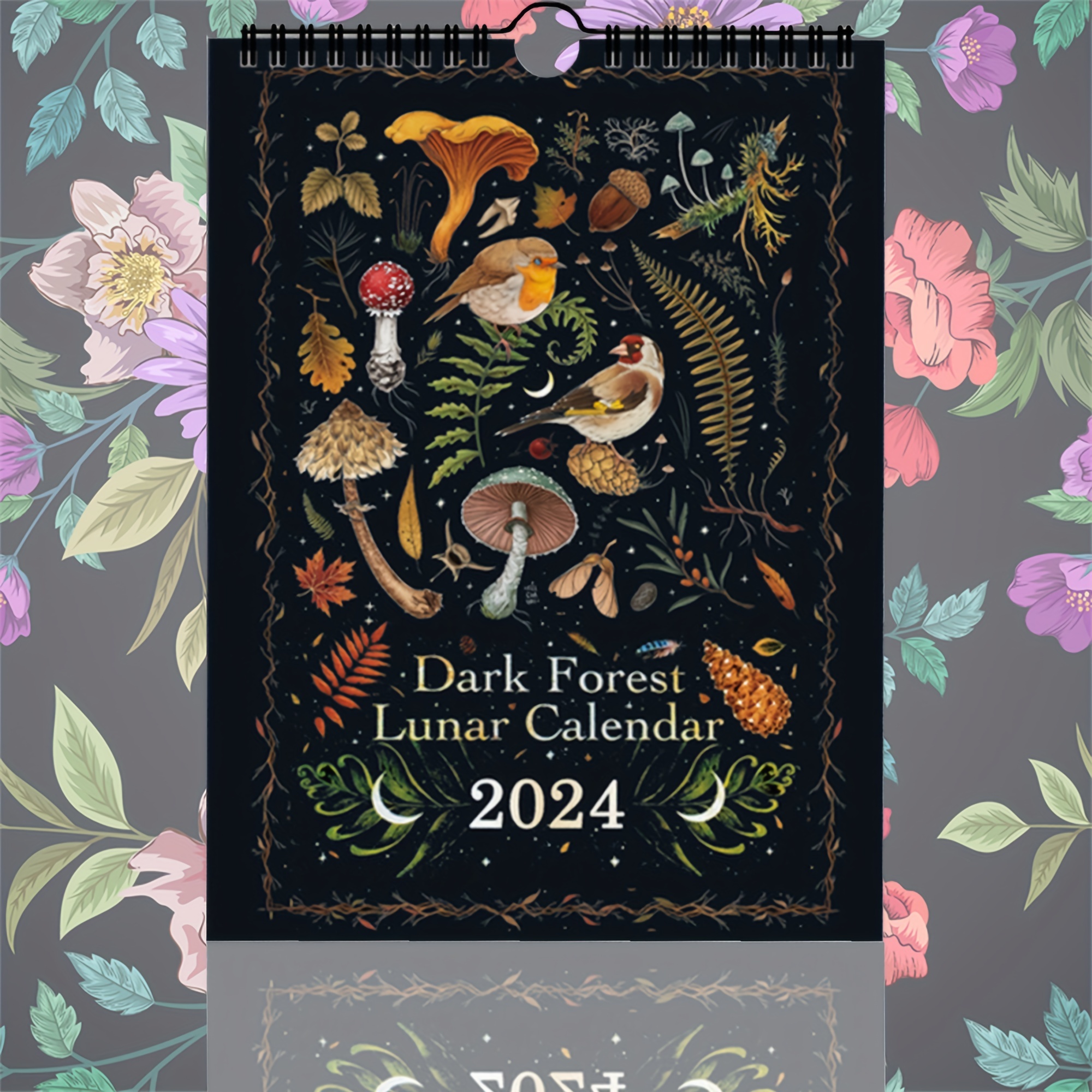 2024 Dark Forest Calendar New Year Calendar Christmas Halloween Thanksgiving  Gift - Temu