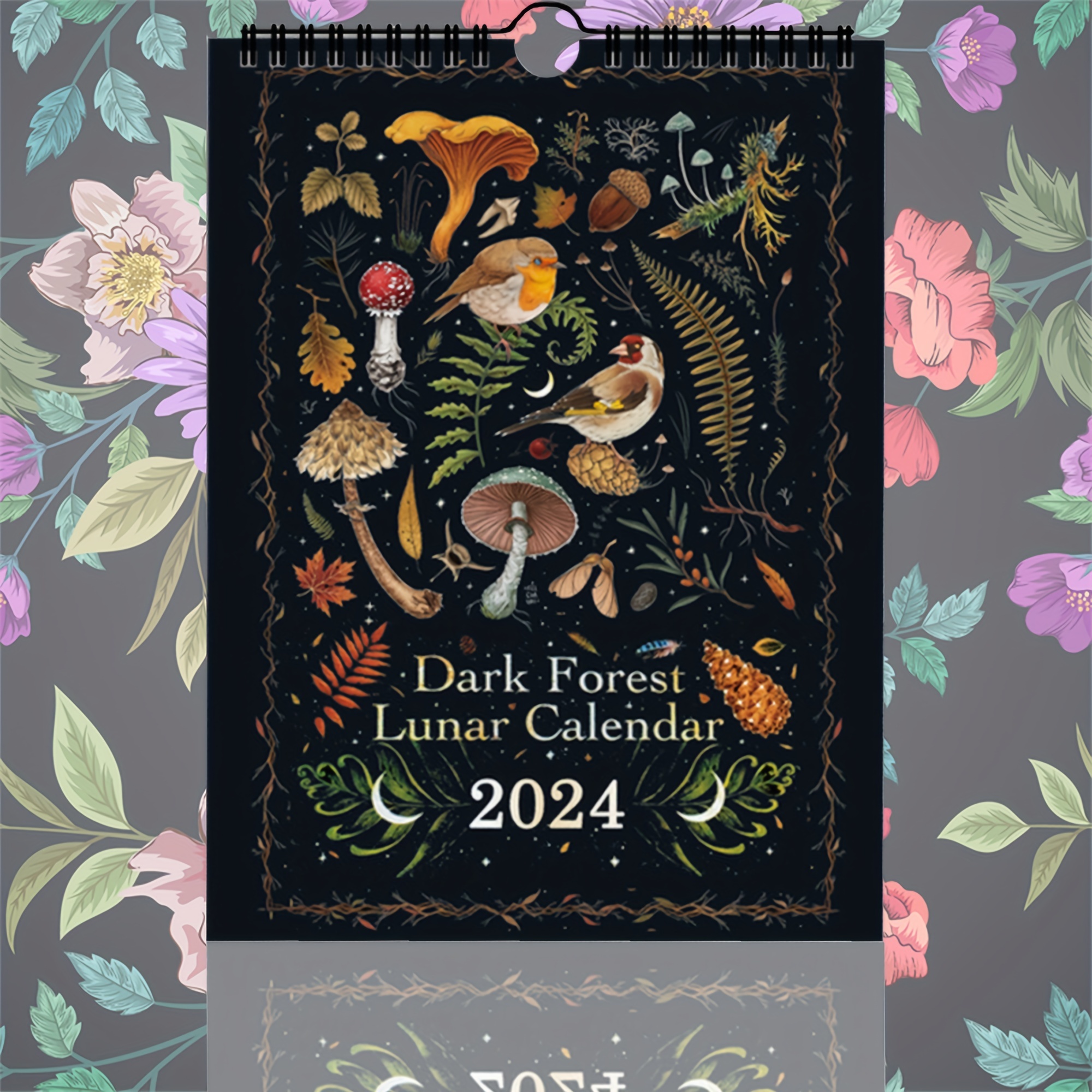 Calendrier De La Forêt Sombre 2024, Calendrier Lunaire, Calendrier Des  Animaux Noirs Avec 12 Illustrations, Calendrier De La Forêt Sombre Pour La  Décoration Murale D'art - Fournitures De Bureau Et Scolaires - Temu