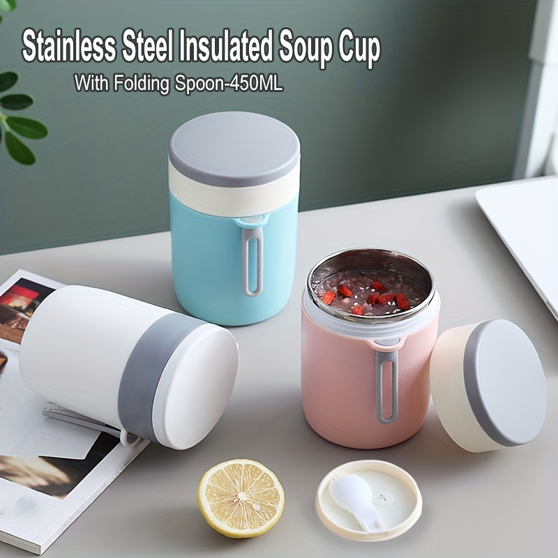 600ml Soup Container Eco-friendly Stainless Steel Portable Food Grade  Insulated Soup Cup Soup Cup for Travel - AliExpress