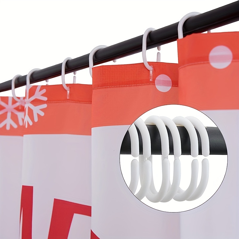 Shower Curtain Hooks Decorative C shaped Plastic Durable - Temu