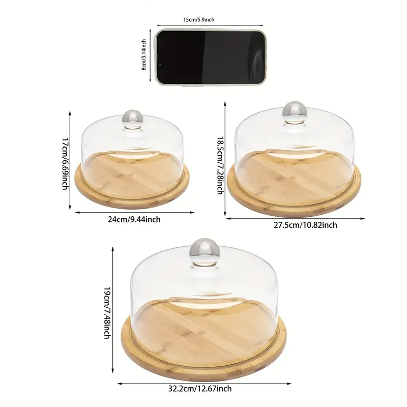 Cake Pan Dome Lid Household Multifunctional Cake Tray Glass - Temu
