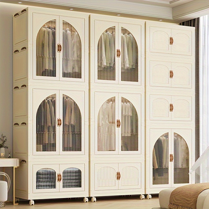  GQSJYM Armarios de ensamblaje de plástico, armarios simples  para habitaciones de alquiler, armarios sin instalación para dormitorios  domésticos (color : blanco, tamaño: 15-9-3) : Hogar y Cocina