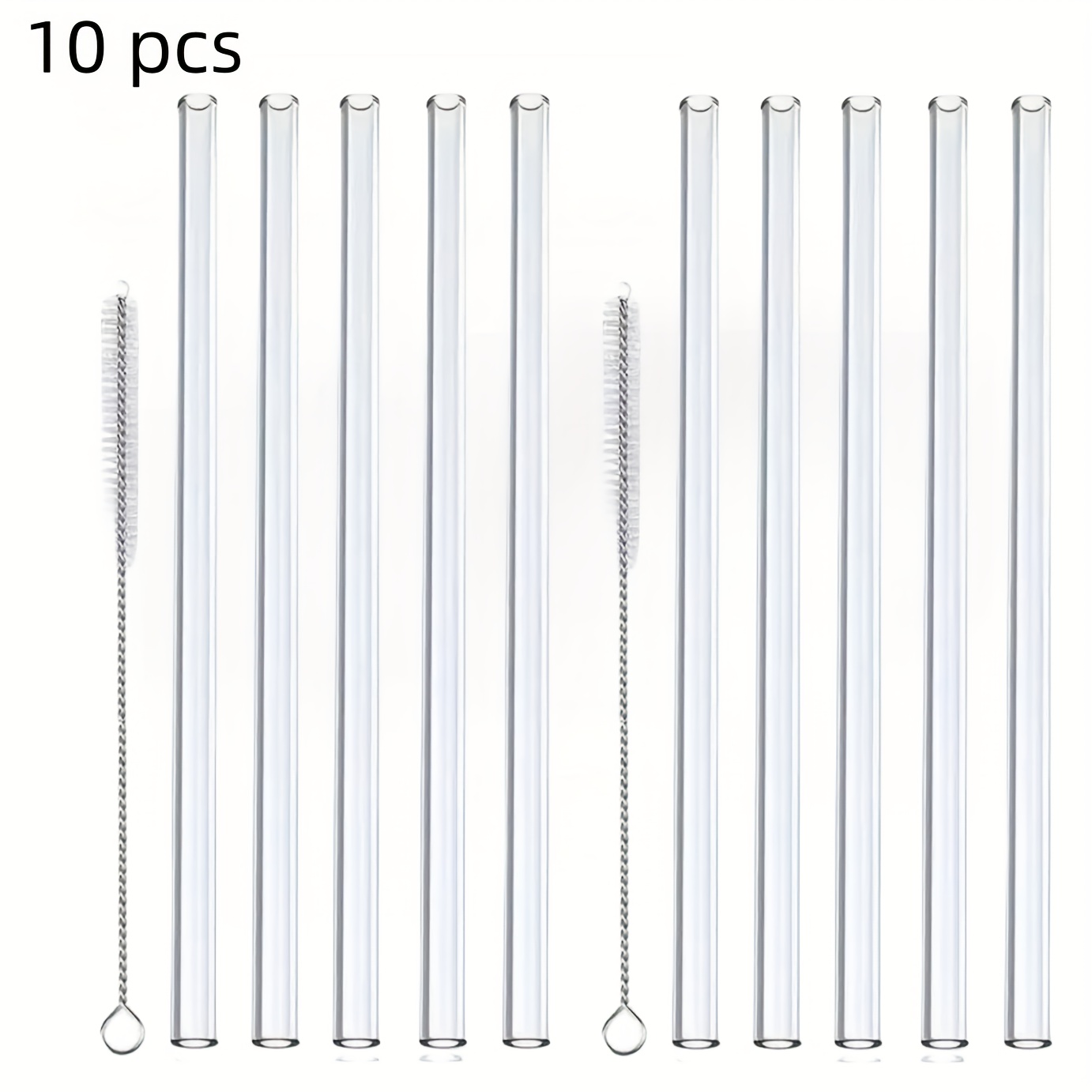 6 Pack Stainless Steel Metal Straws Replacement for Stanley Cup 40 oz  Stanley Tumbler Accessories Straws, 0.38'' Wide 12'' Long Reusable Straws  with 1