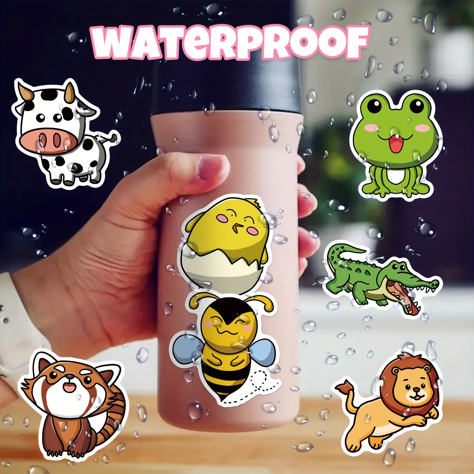 Cartoon Animal Stickers Cute Animal Stickers Kindergarten - Temu