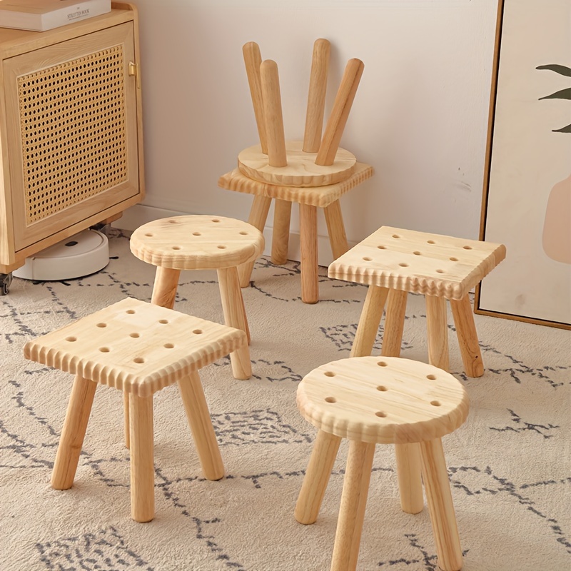  Silla infantil XiYunHan de madera maciza silla alas silla  decoración de habitación infantil mini taburete de tiro accesorios : Hogar  y Cocina
