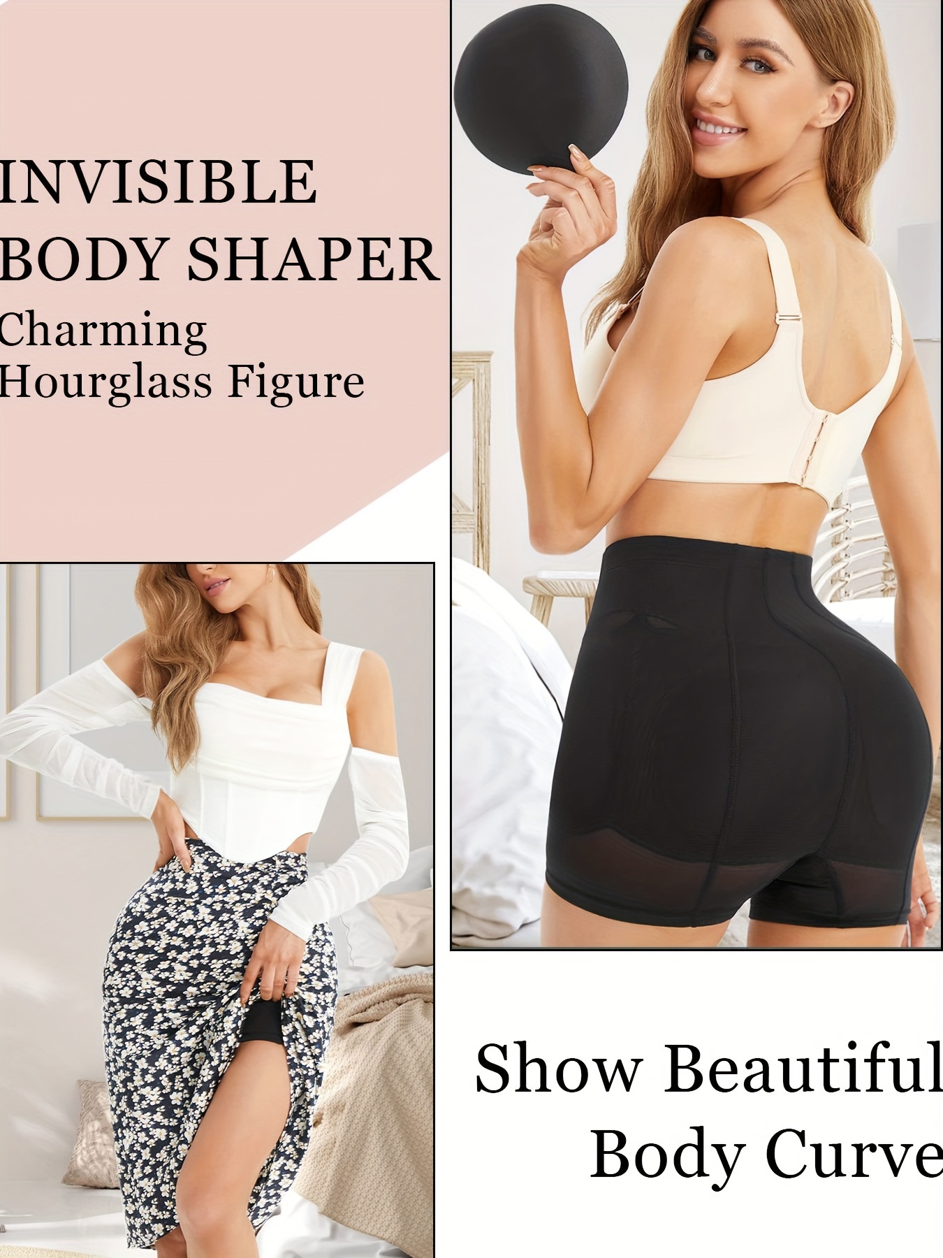 Women's Padded Bum Pants Hip Enhancing Body Shaper Bum Lifter