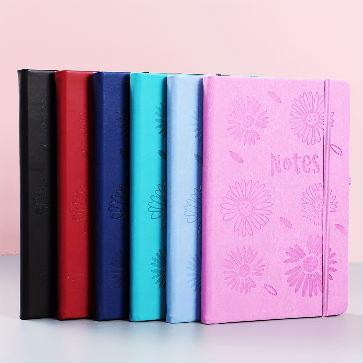 A5 Flower PU Notebook 14 48x21 08cm Thickened Paper - Home Office School Use