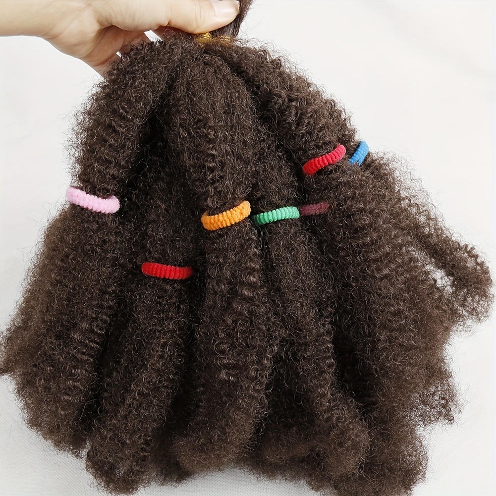 One Pack Afro Kinky Hair Bulk Natural Black Crochet Hair - Temu