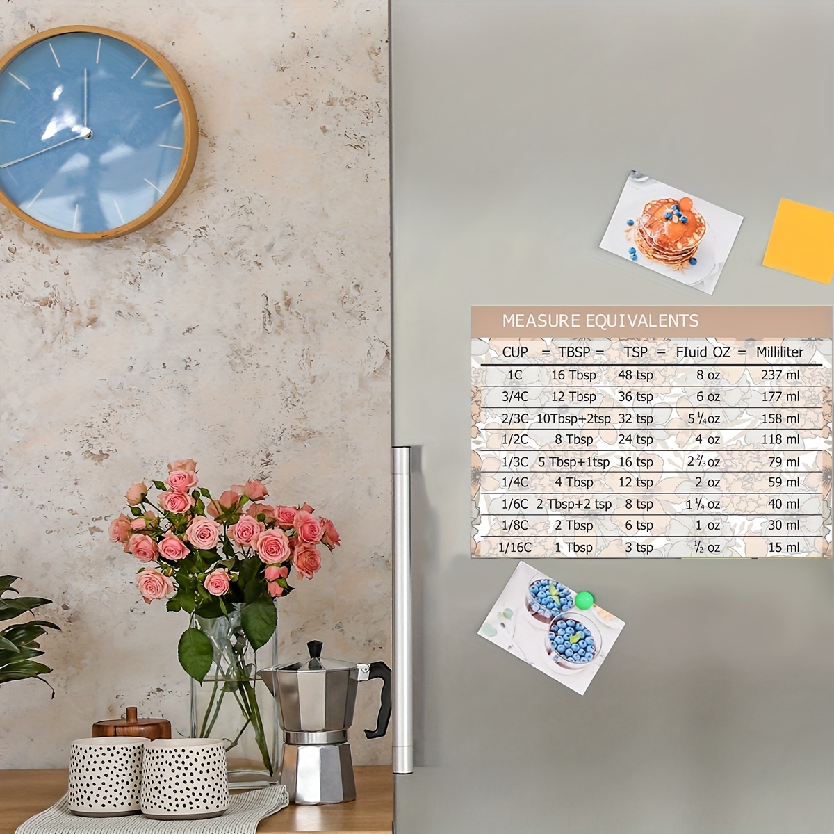 Kitchen Conversion Chart Magnet Kitchen Measuring Equivalent 