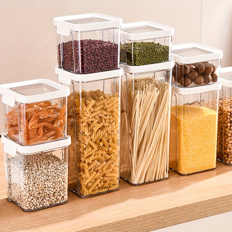 White Cereal Organizer, Moisture-proof Insect-proof Sealed Storage  Containers For Rice, Cereals, Grains, Flours, Pet Food, Household Airtight  Rice Dispenser, Food Storage Jar, Home Kitchen Supplies - Temu