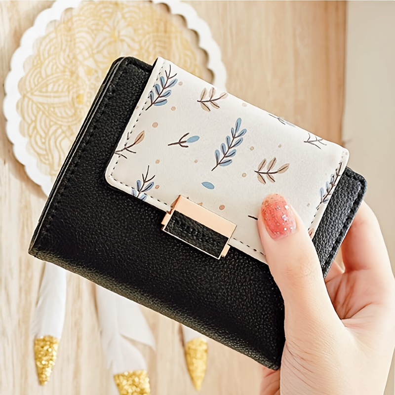 Fashion Short Bifold Card Wallet Women Small Purses