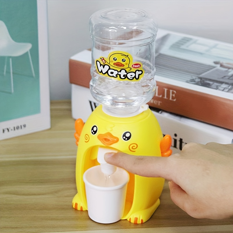 Cute Little Yellow Duck Water Dispenser: Mini Water Dispenser Can Out Water For Simulative Play House Beverage Machine For Kids!