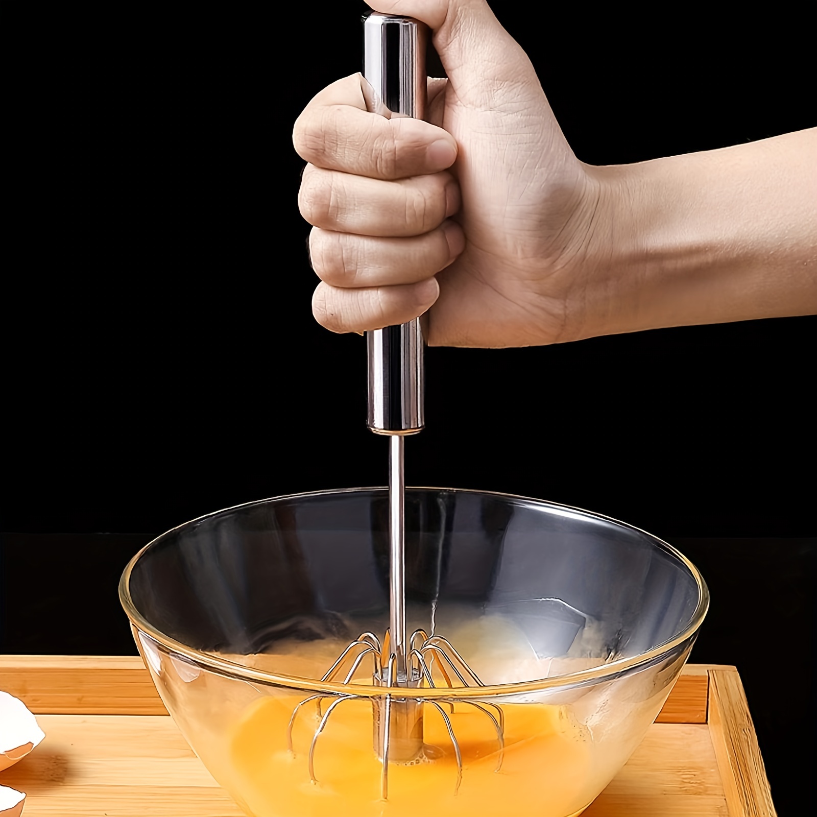 Stainless Steel Cream Mixer Manual Press Mixer Egg Beater Frother Kitchen  Mixing Tool