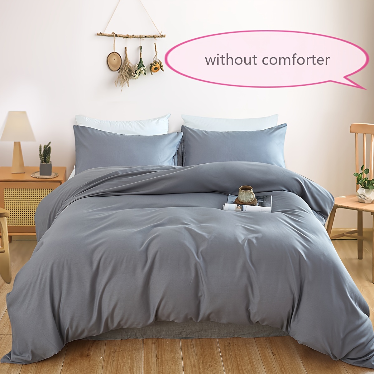 Duvet Cover Set Solid Color Bedding Set Soft Comfortable - Temu