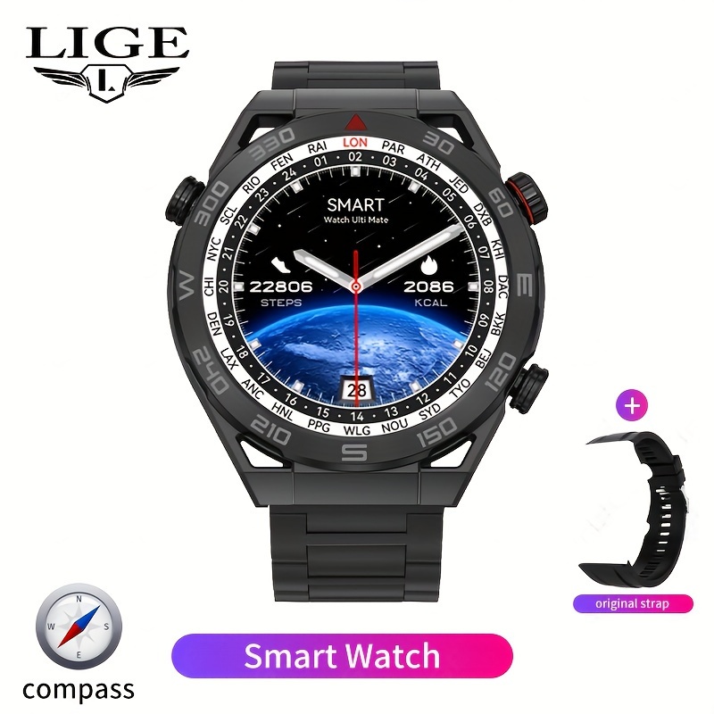 Montres Intelligentes En Acier Inoxydable IP68 Smart Watch