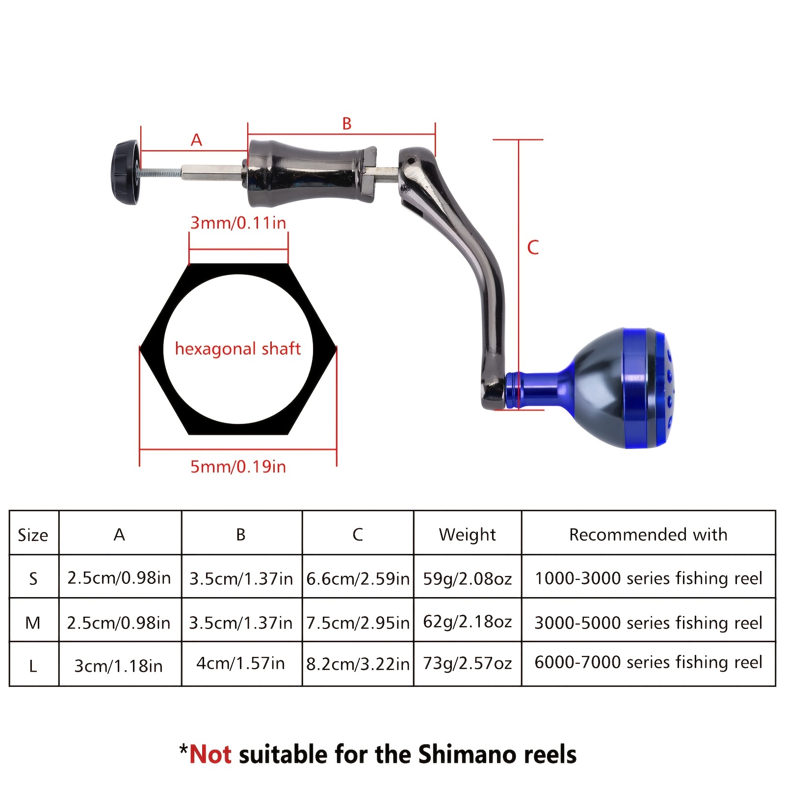 Shimano reel handle upgrade 3000 to 5000