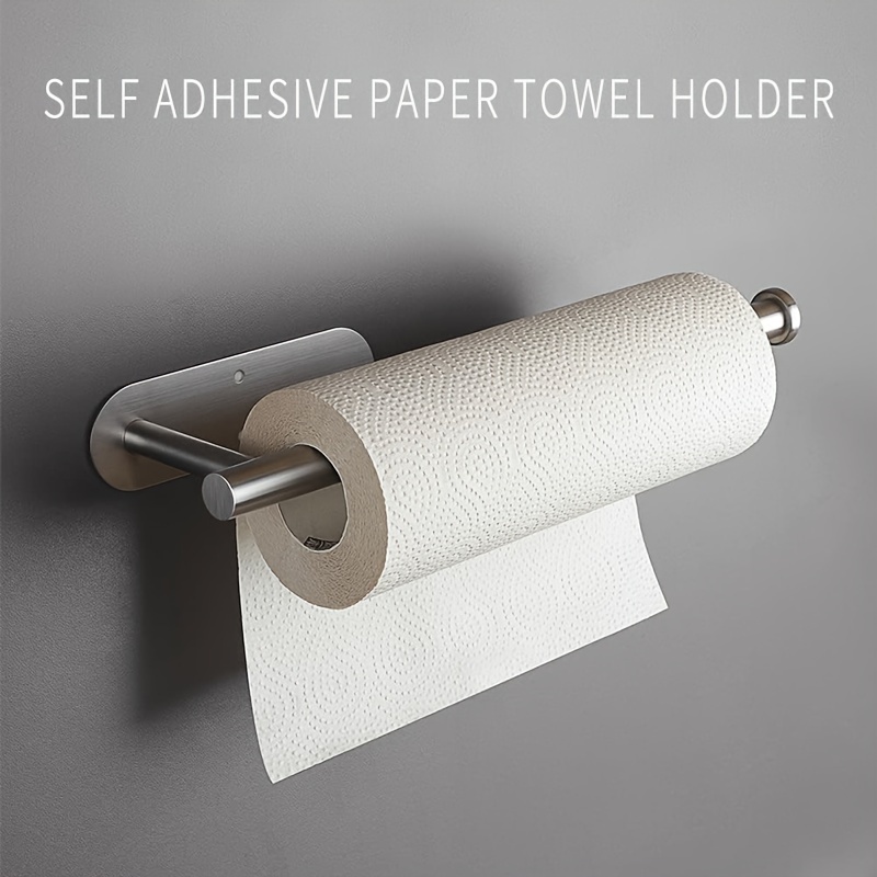 Paper Towel Holder with Adhesive under Cabinet Mount- No Drilling