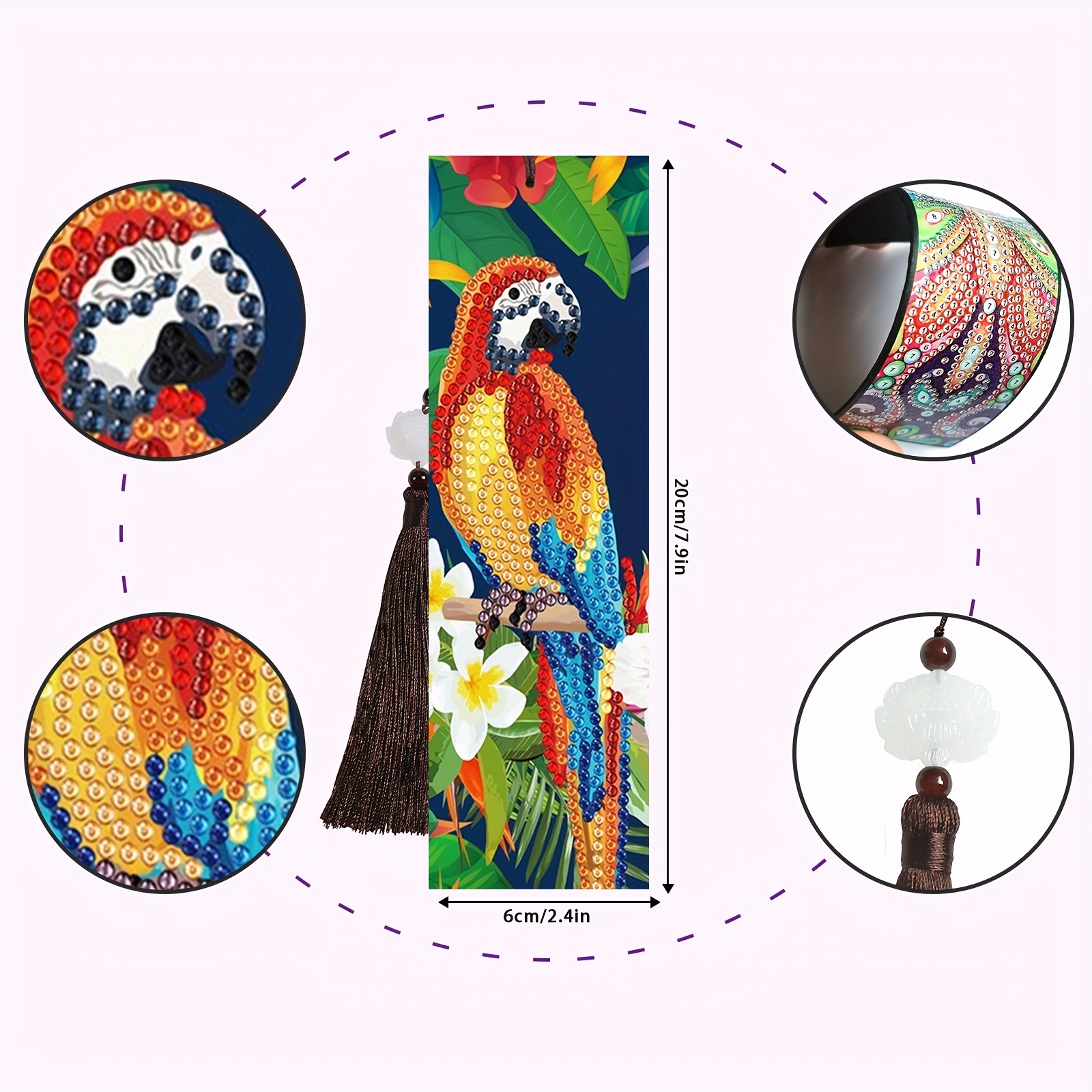 Artificial Diamond Painting Bookmark Bird Model Diy Diamond - Temu