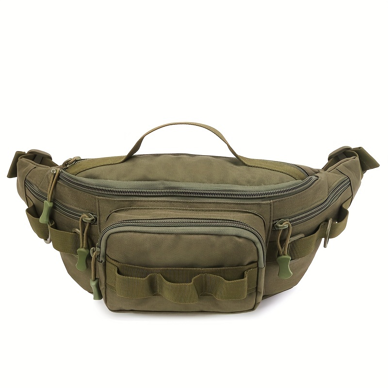 Fanny Pack Men Tactitcal Bag Camping Waist Chest Molle Military Bags Belt Camping Outdoor Hunting Assualt Hiking Backpack Travel Khaki