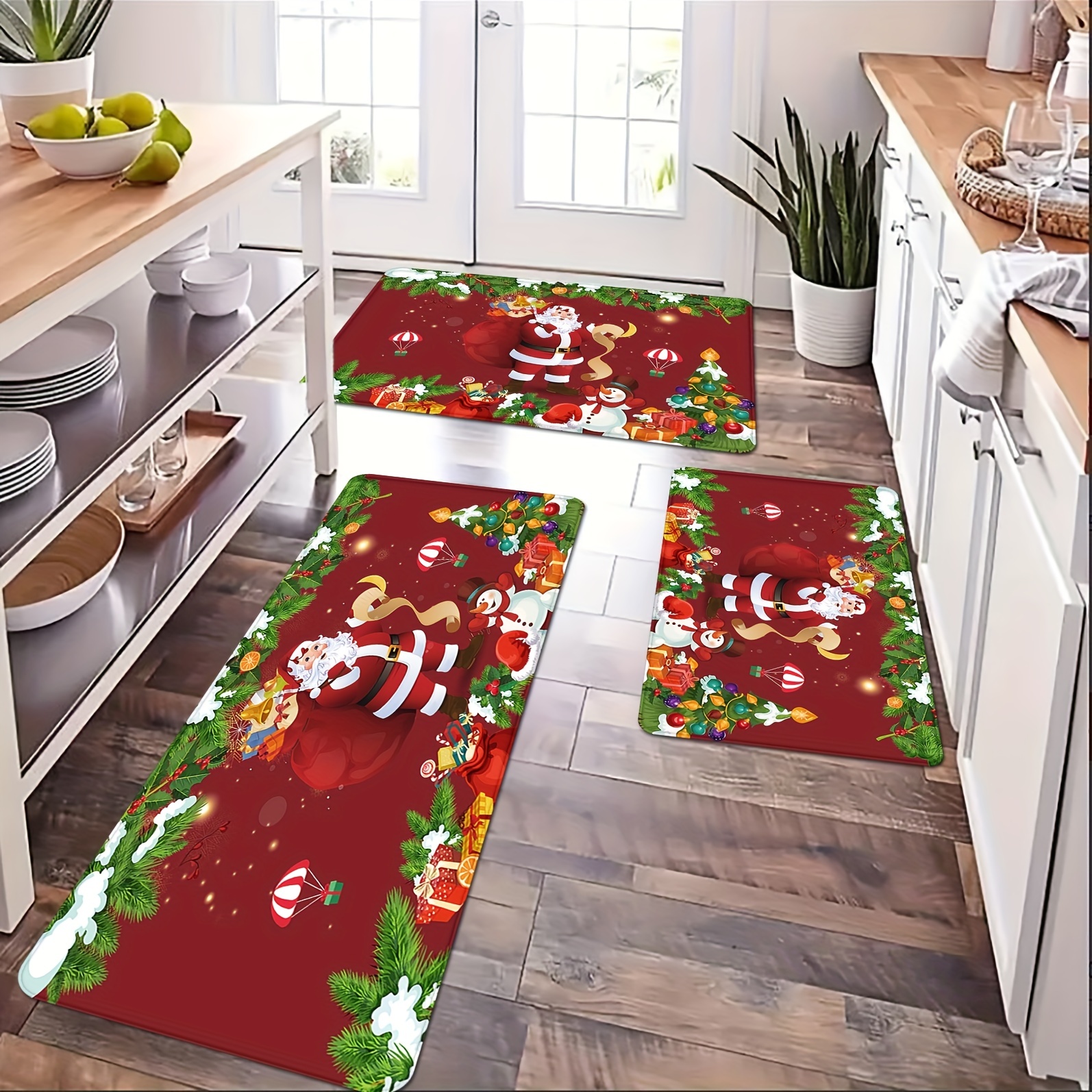 Santa Claus Print Carpet for Living Room Area Rugs Christmas Decor Anti-slip  Washable Bedroom Bedside Floor Mat Carpets Doormat – the best products in  the Joom Geek online store