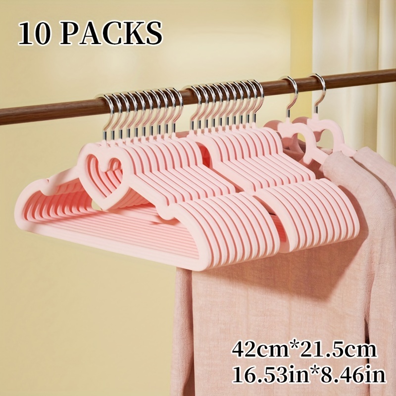 20 Flocking Hangers Anti-Slip Traceless Clothes Support Household Suede  Hangers