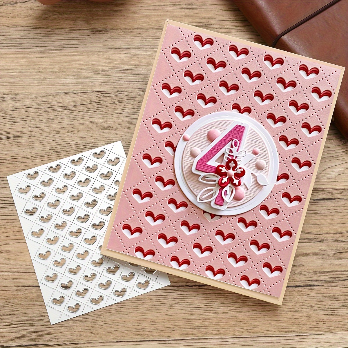 Valentine Theme Cutting Dies and Clear Silicone Stamps Set Metal Mould for  Greeting Card Making DIY Scrapbooking Die Cuts and Stamp Kit DIY Photo