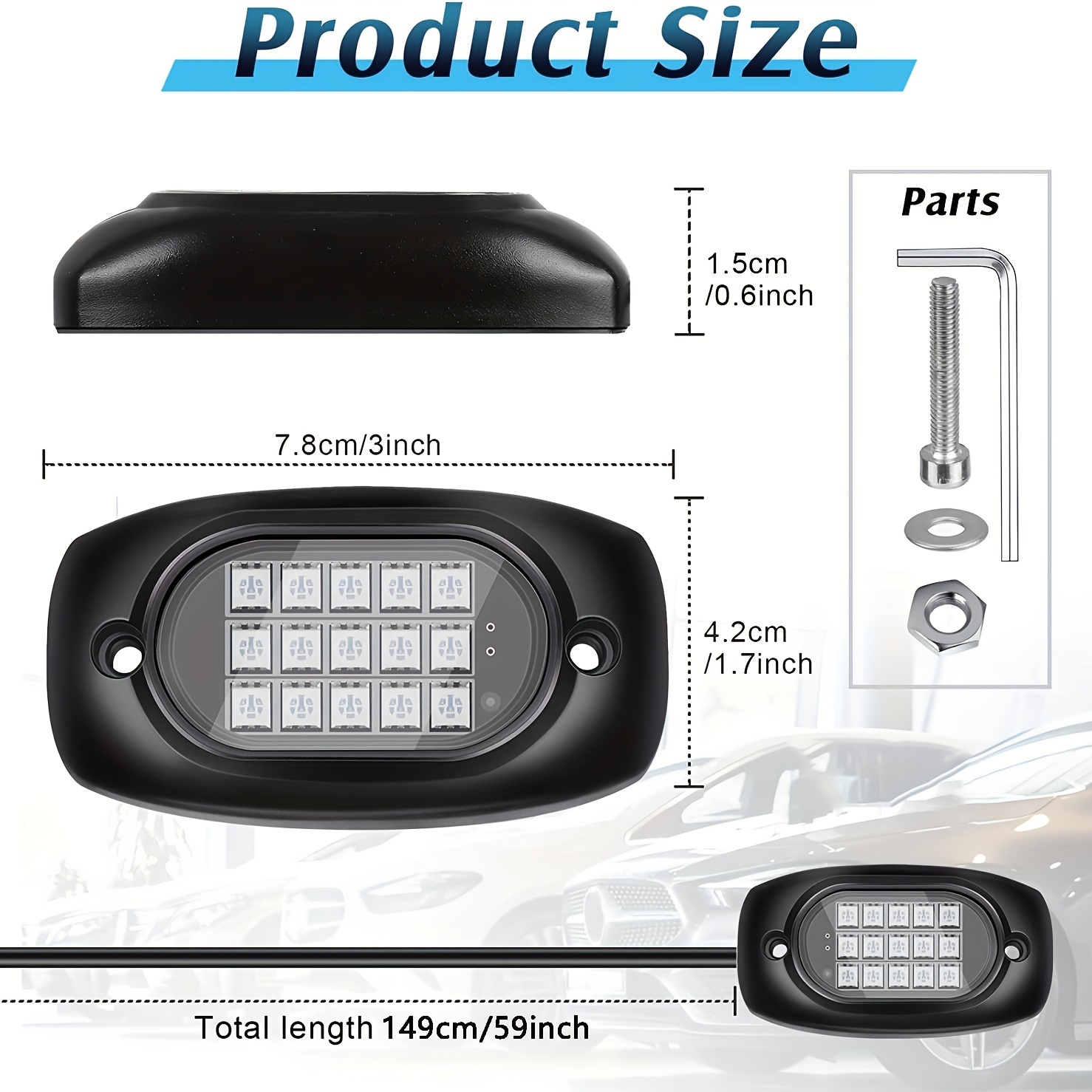 Rock Lights For Trucks Rgb Led Rock Lights With App/remote - Temu