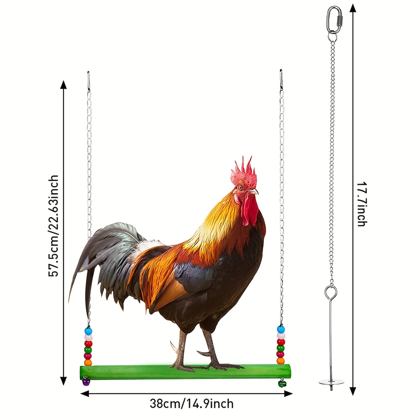 Jouets de poulet pour poulailler, mangeoire suspendue pour légumes