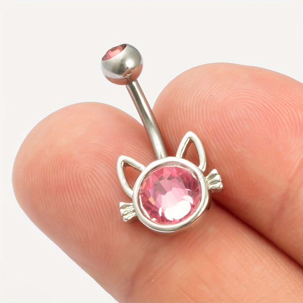 New Vintage Cat Pet Charm Design Belly Ring Body Jewelry Pierc Button Navel