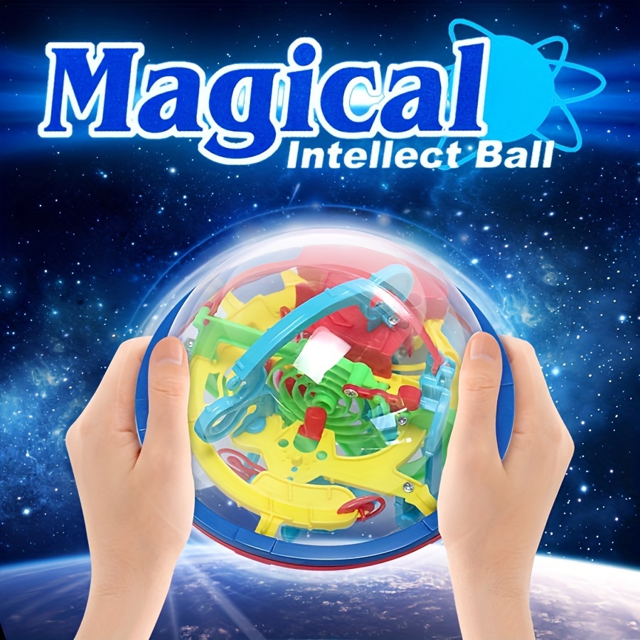 Large 100 Steps 3D Magic Intellect Maze Ball Track Puzzle Toy Perplexus  Epic Game Children Adult Magnetic Balls Toys for Kids