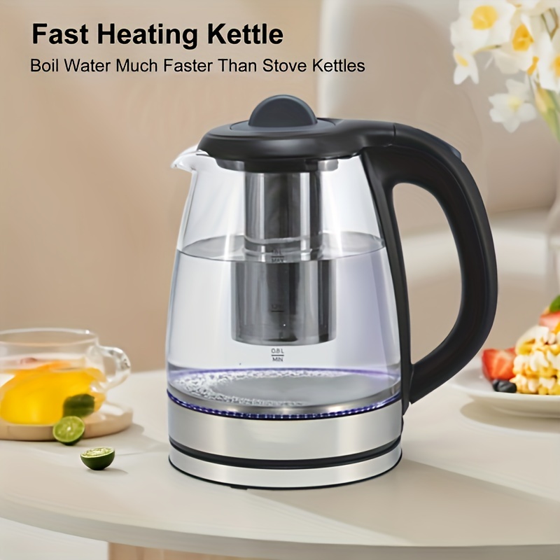 Glass Hot Water Kettle Electric for Tea and Coffee 2-Liter Fast