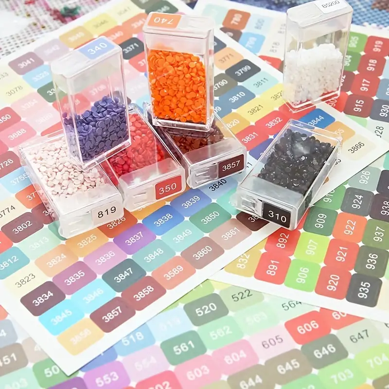 Diamond Painting Kits Colorful Sticker New Dmc Chart Square - Temu