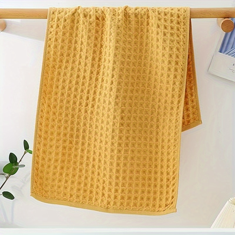 Waffle Hand Towel Set, Household Cotton Hand Towel, Soft Solid Color Face  Towel, Plain Absorbent Towel For Home Bathroom, Bathroom Supplies, - Temu