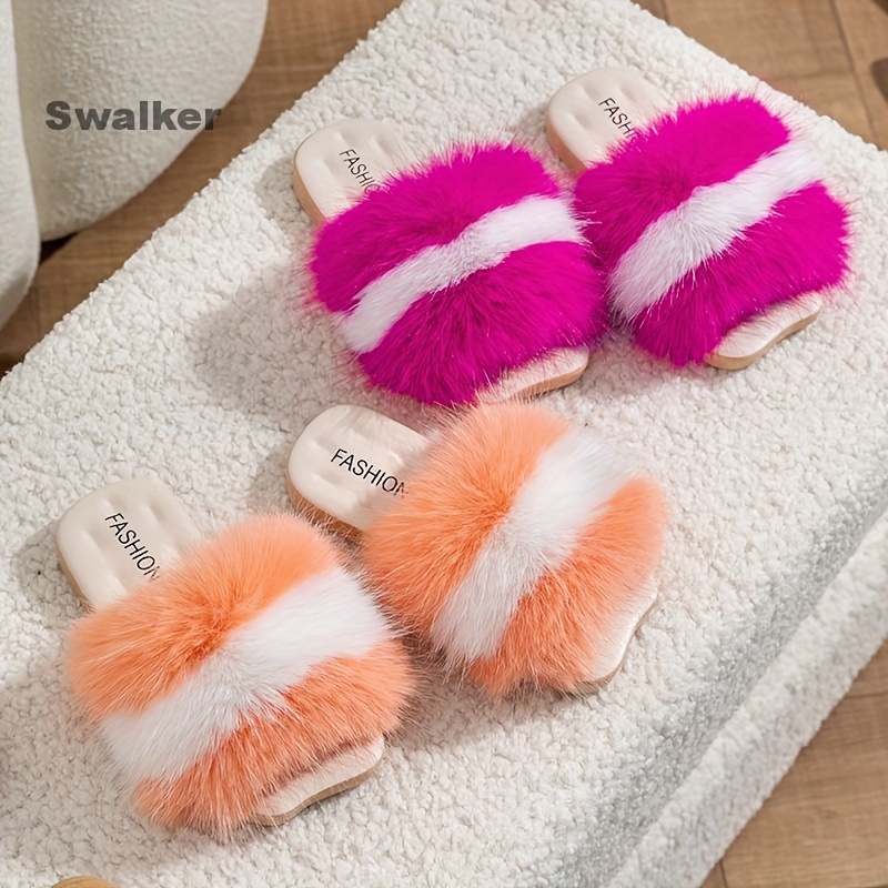 Women's Winter Home Indoor Stylish Soft Fur Slipper