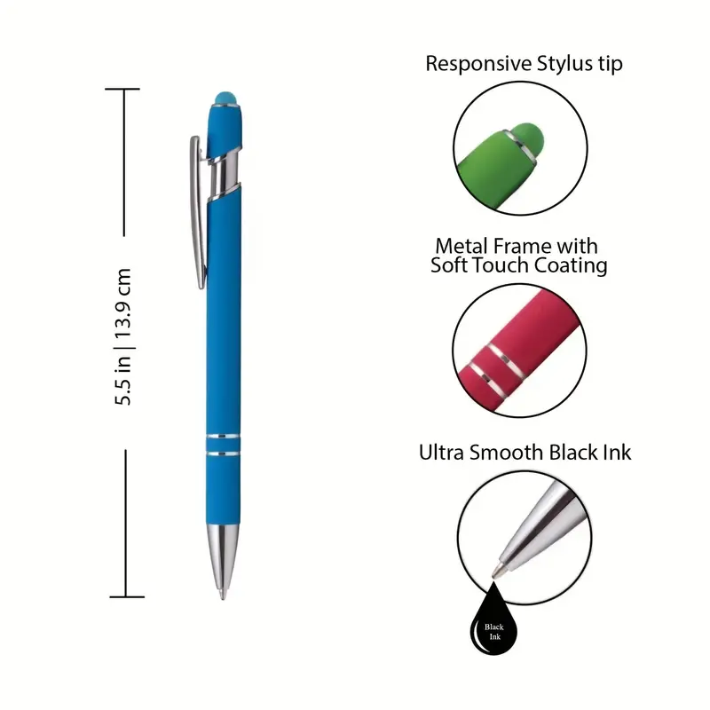 Colorful Circles of Light Retractable Ballpoint Pen Blue Ink Ball Point  Pens Work Pen for Men Women 1 PCS