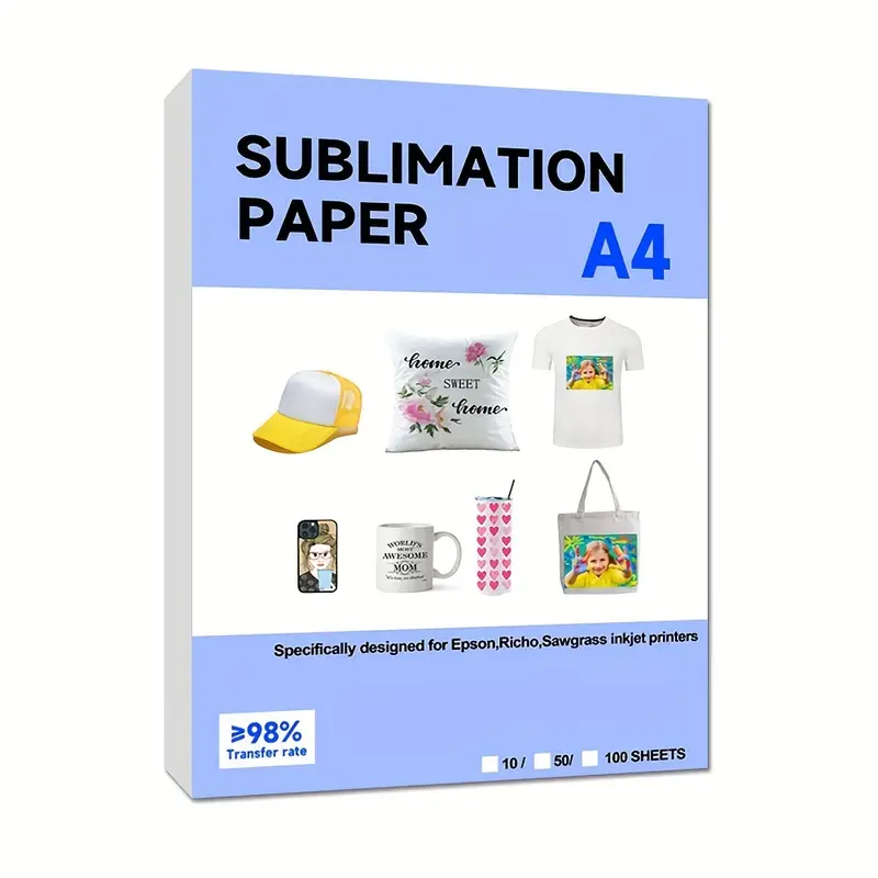 1 Paquet De Papier De Sublimation A4 Pour Toute Imprimante À