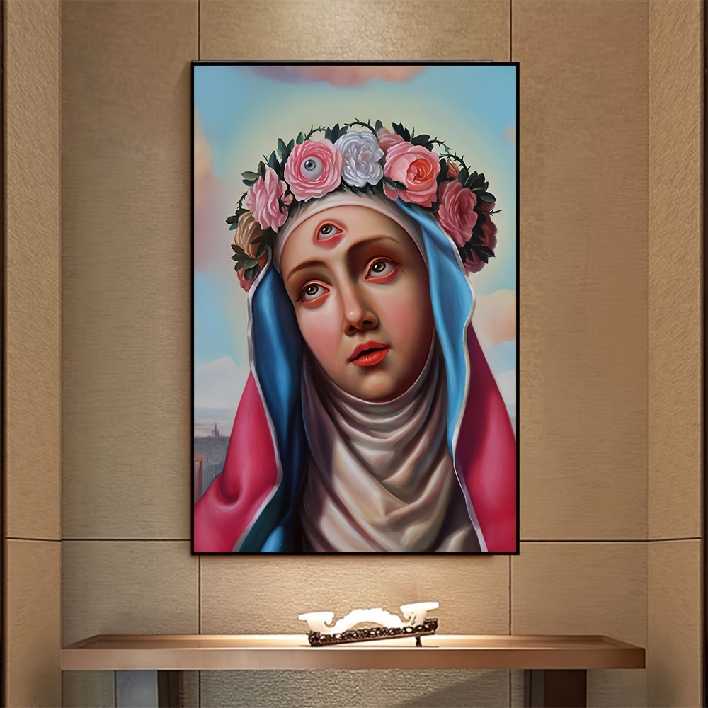 Femme visage scintillant Portrait toile peinture affiches et impressions  Cuadros moderne mur Art photos pour salon décor 60x90 cm sans cadre
