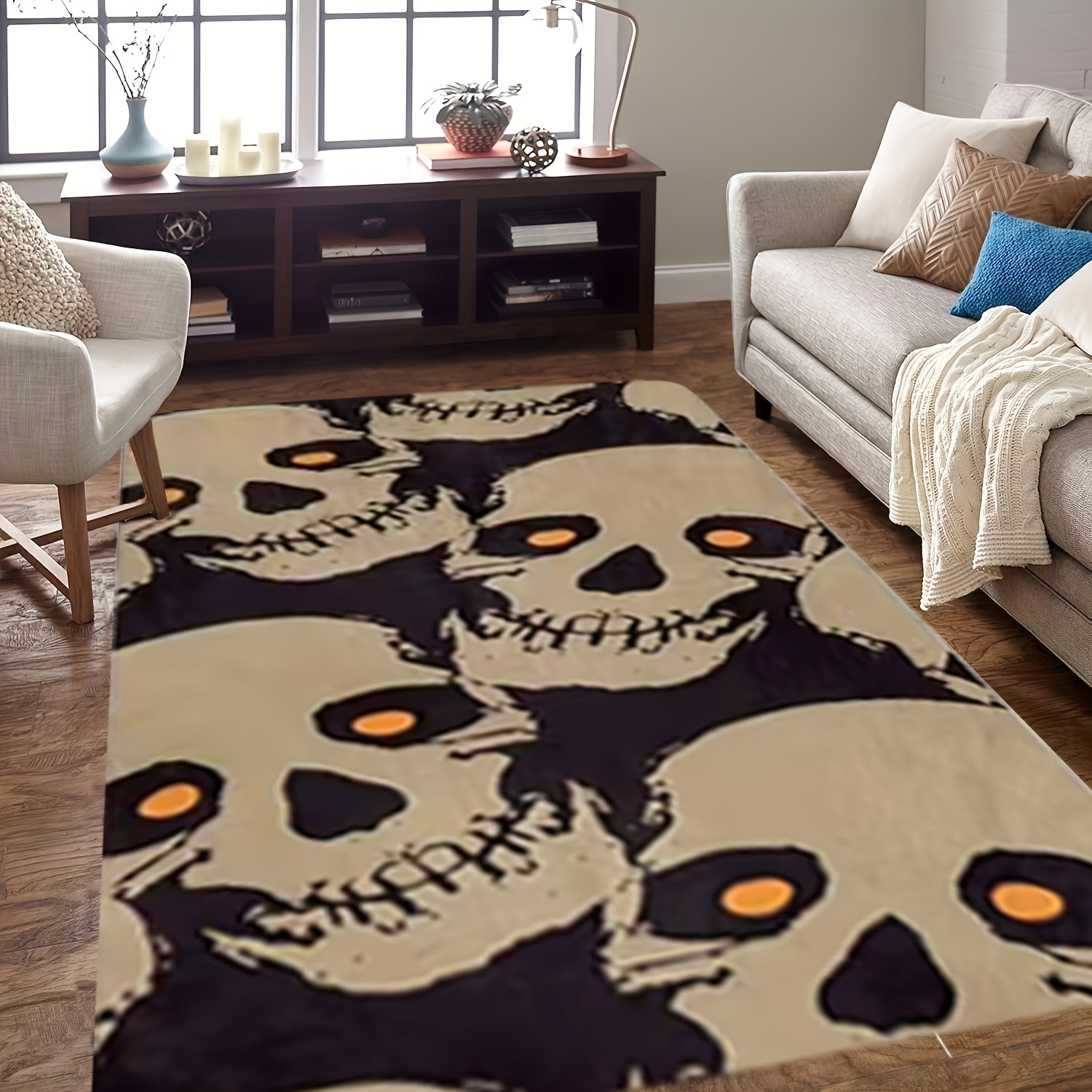 Gothic Skull Kitchen Rugs, Halloween Laundry Room Rug, Extra Long Oriental  Hallway Rug Runner Kitchen Mat, Soft Non Slip Carpet For Hall Living Room  Bedroom Sunroom Hardwood Floors Halloween Decor Room Decor