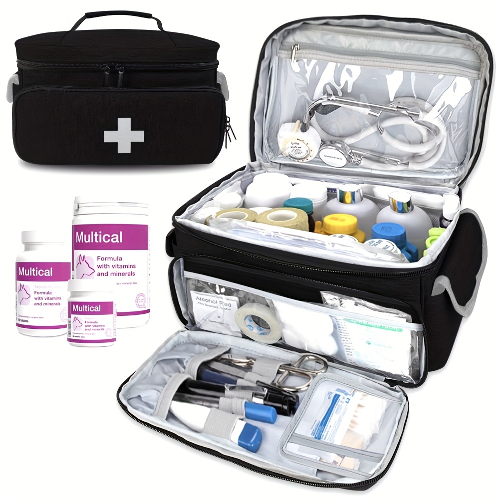 Organizador de almacenamiento – Caja de medicamentos Caja de primeros  auxilios de plástico vacía – Kit de emergencia familiar Organizador de