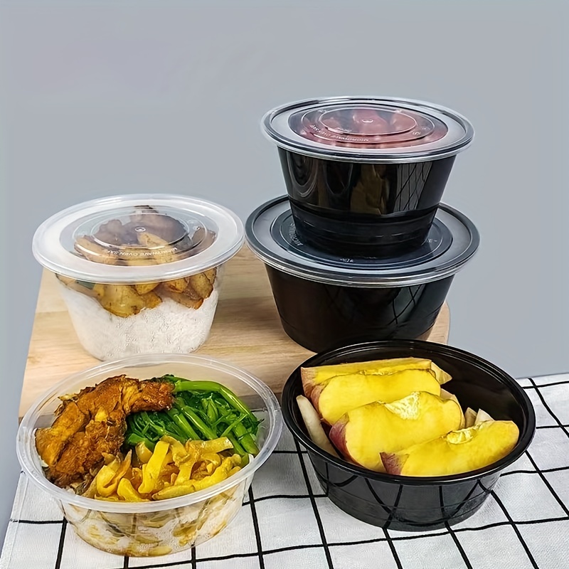 Meal Prep Container, Disposable Food Containers With Lids, Durable To Go  Containers, Meal Planning Containers For Takeout, Salad Container,  Microwave Safe, Bpa-free, Stackable, Take Out Containers - Temu