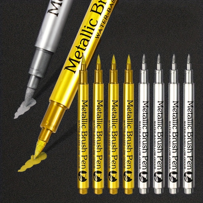 Soft Hard Head Paintbrush Metal Marker Pen Set Perfect Diy - Temu