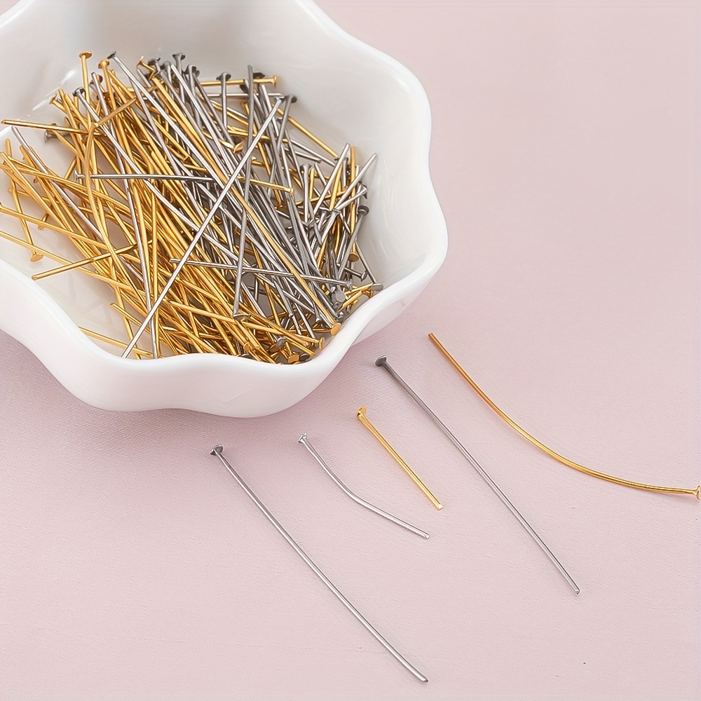 70pcs C Type Curved Mattress Needle and Tpins For Wig On Foam Head