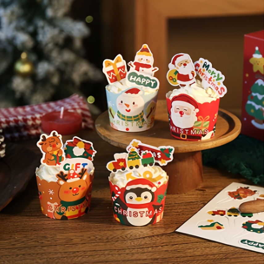 Décorations De Noël Caissettes En Papier Pour Muffins - Temu France