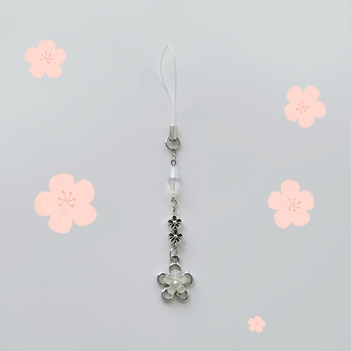 

1pc Phone Strap With Flower Graphic For Phone Decoration