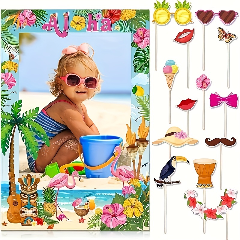 Decoraciones de fiesta en la piscina para niñas y niños, decoración de  fiesta de playa de verano, suministros de fiesta de cumpleaños,  decoraciones