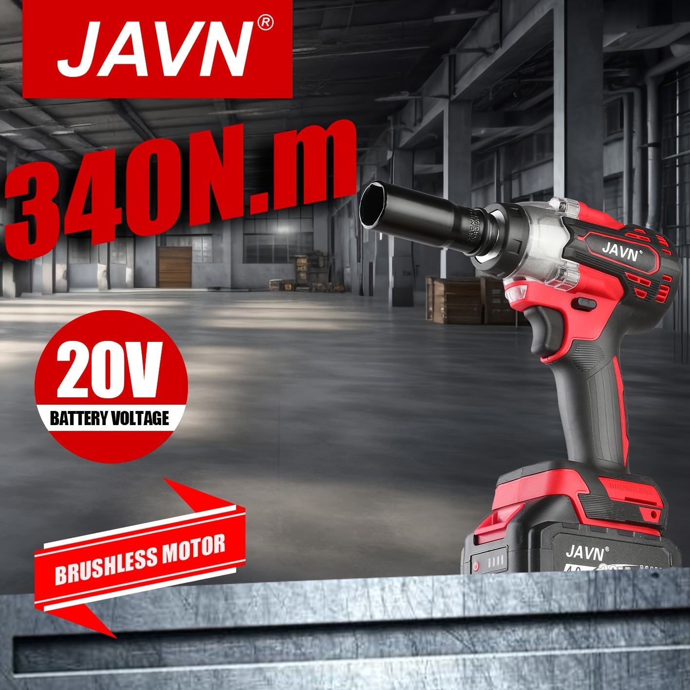 Javn 600n.m 20v Brushless Electric Wrench Socket Li ion - Temu