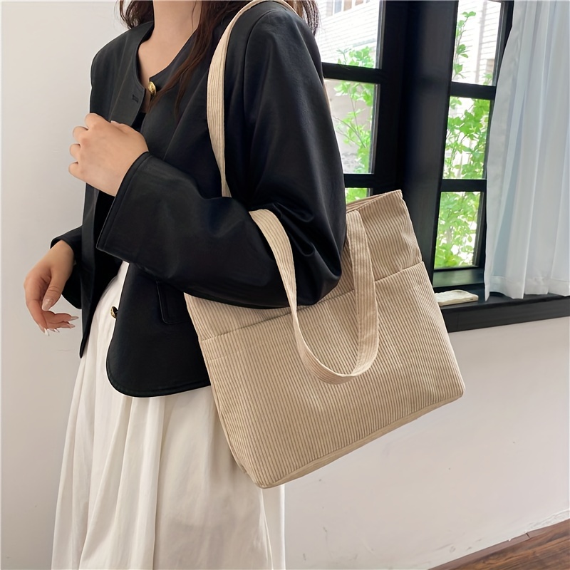 Women's Corduroy Tote Bag