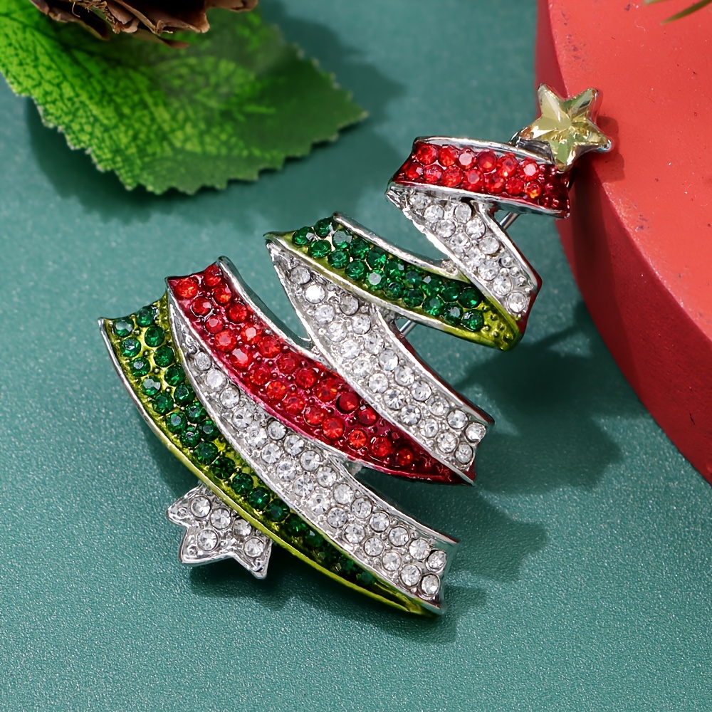 Brooches For Women, Fashion Rhinestone With Crystal Jewelry Women's  Brooches & Pins Christmas Gift