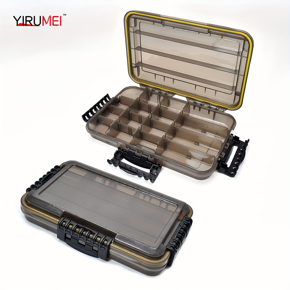 New 1PC Fishing Box 12 Compartments Fishing Accessories Lure Hook Boxes  Storage Double Sided High Strength Fishing Tackle Box