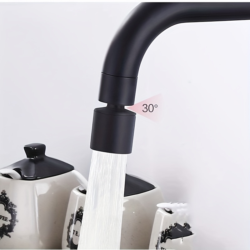 Boquilla de grifo de lavabo de 2 modos, aireador de fregadero de cocina  presurizado, aireador giratorio de 360 °, color negro, novedad
